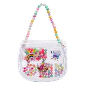 Набор Girl's club "Рукодельница-Единорожка": сумочка, бисер, леска, застежки