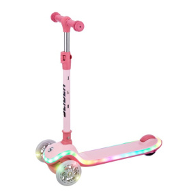 Самокат трехколесный Slider, светящиеся полиуретановые колёса и платформа, руль складной