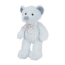 Мишка светло-мятный с бантиком, 19 см