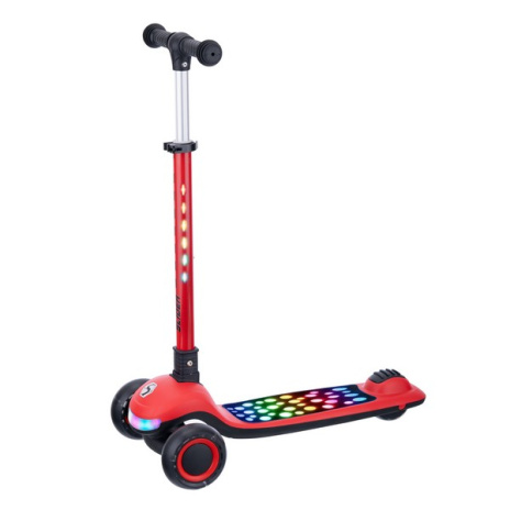 Самокат трехколесный Slider, светящиеся полиуретановые колёса и платформа, руль складной