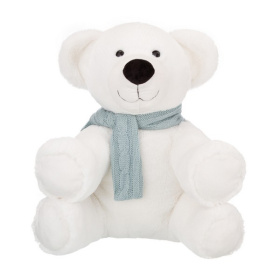 Полярный мишка в шарфике, 29 см