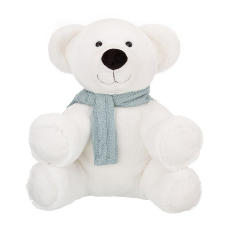 Полярный мишка в шарфике, 29 см