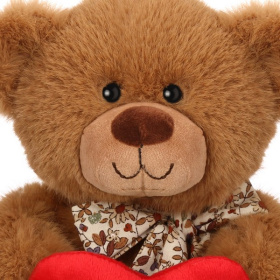 Мишка бурый с сердцем, 19 см