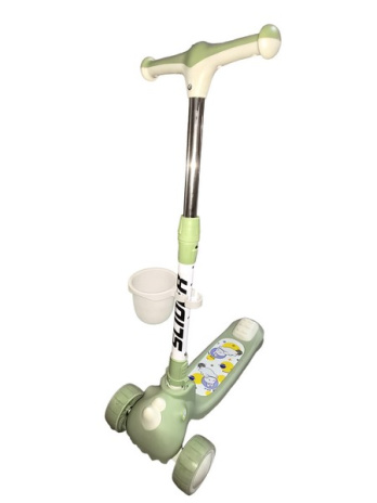 Самокат трехколесный Slider, колеса светящиеся, руль складной