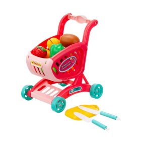 Набор "Продукты Girl's club" тележка (25*21*15,5 см), продукты на липучках, доска для резки