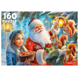 Пазлы. 160 элементов. Новогодние чудеса, Пазлы. 160 элементов. Новогодние чудеса,