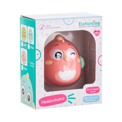 Неваляшка Elefantino "Птичка", звук колокольчика