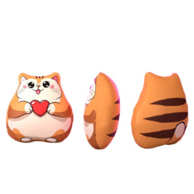 Игрушка антистресс Кот оранжевый с сердцем, 20 см