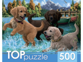 TOPpuzzle. Пазлы 500 элементов "Игривые щенки"