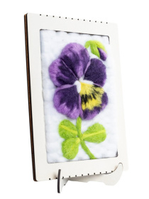 Набор для творчества. Валяние из шерсти "Анютины глазки" (с рамкой), в/к Набор для творчества. Валяние из шерсти "Анютины глазки" (с рамкой), в/к