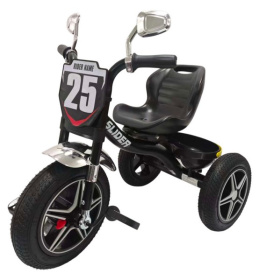 Велосипед трехколесный Slider, колеса EVA 12 и 10", зеркала, корзинка