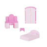 Набор мебели для кукол "Спальня" (4 пред.) Набор мебели для кукол "Спальня" (4 пред.)