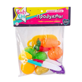 Набор "Продукты Girl's club" на липучках, 11 предметов