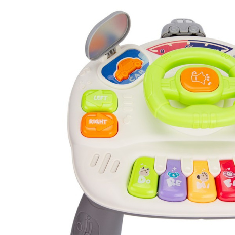 Центр развивающий Elefantino "Веселые гонки": игровой столик (25*25*21см), пианино, руль, светофор