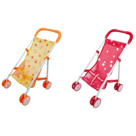 Коляска для кукол, металлическая, складная, размер: 25*40*44 см, 2 цвета в ассортименте