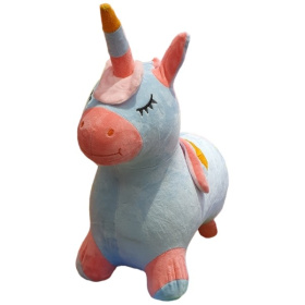 Животное-прыгун единорожка в тканевой накидке, звуковые эффекты, 4 цвета