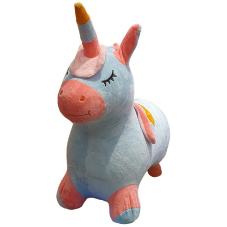 Животное-прыгун единорожка в тканевой накидке, звуковые эффекты, 4 цвета