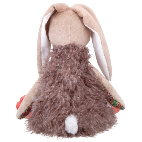 Мягкая Игрушка RELANA, Зайка в меховом костюме с вязанными деталями, 27 см
