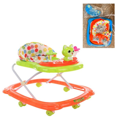 Ходунки "Котик" для детей массой до 14 кг, силиконовые колеса, размер 69*58*55 см, цвет: синий Ходунки "Котик" для детей массой до 14 кг, силиконовые колеса, размер 69*58*55 см, цвет: синий