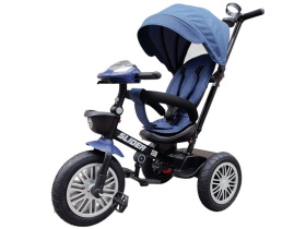 Велосипед трехколесный SLIDER, колёса EVA 12 и 10", фара, корзинка, сумочка