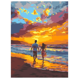 Картина по номерам холст на подрамнике 30*40 см "На берегу моря"