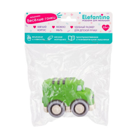 Машинка "Elefantino", мягкий корпус, размер машинки 10*6*7см
