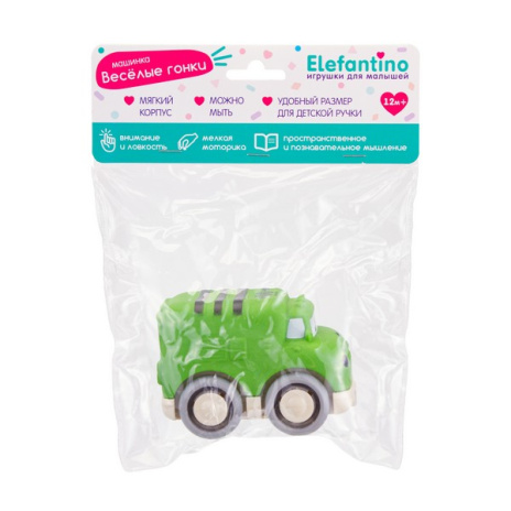 Машинка "Elefantino", мягкий корпус, размер машинки 10*6*7см