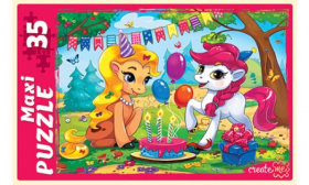 Макси-пазлы  "Пони на празднике" 35 эл.