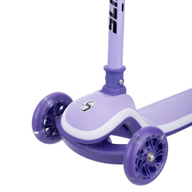 Самокат трехколесный Slider, светящиеся полиуретановые колёса и платформа, руль складной