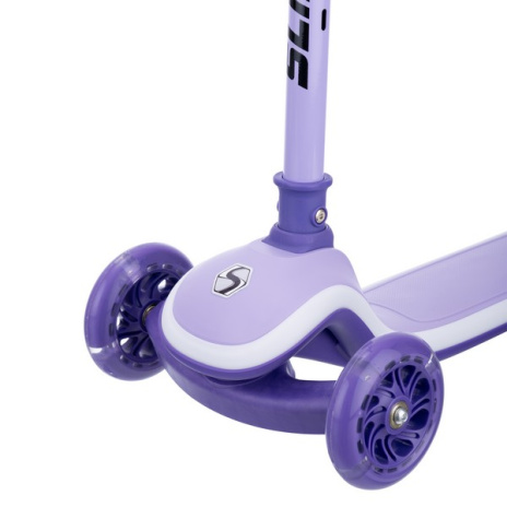 Самокат трехколесный Slider, светящиеся полиуретановые колёса и платформа, руль складной