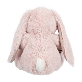 Заяц нежно-розовый с сердцем, 15 см