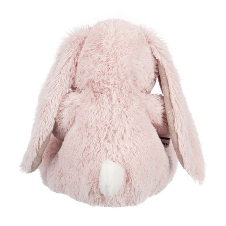 Заяц нежно-розовый с сердцем, 15 см