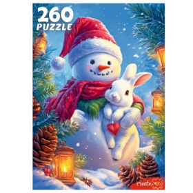 Пазлы 260 элементов. Снеговик, Пазлы 260 элементов. Снеговик,