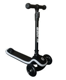 Самокат трехколесный Slider, светящиеся полиуретановые колёса и платформа, руль складной