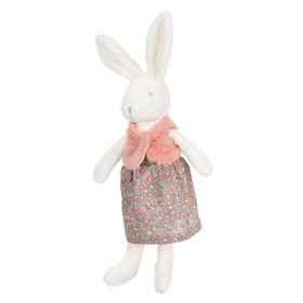 Зайка в розовой жилетке и юбке, 20 см Зайка в розовой жилетке и юбке, 20 см