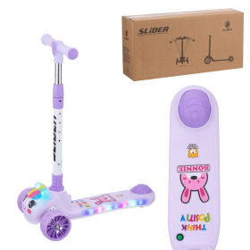 Самокат трехколесный Slider, колеса светящиеся, руль складной