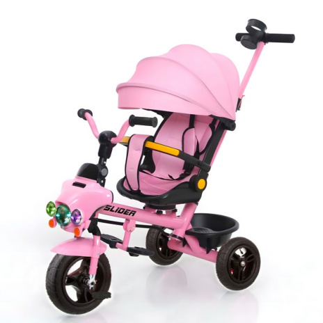 Велосипед трехколесный Slider с ручкой управления, надувные колеса 10 и 8 дюймов