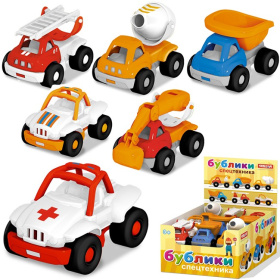 Машинка "Бублик" Спецтехника (18 шт в наборе)