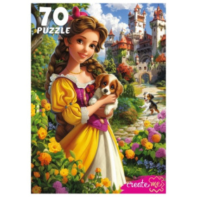 Пазлы 70 элементов. ПРИНЦЕССА С ЩЕНКОМ