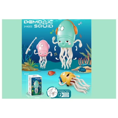 Осьминог, световые и звуковые эффекты, двигает щупальцами, 3 цвета в ассортименте