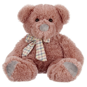 Мишка розовый с бантиком, 27 см Мишка розовый с бантиком, 27 см