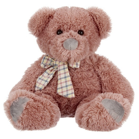 Мишка розовый с бантиком, 27 см Мишка розовый с бантиком, 27 см