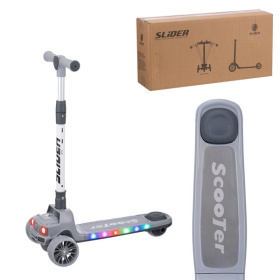 Самокат трехколесный Slider, колеса светящиеся, руль складной Самокат трехколесный Slider, колеса светящиеся, руль складной