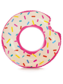 Круг надувной для плавания 94 см. Клубничный пончик INTEX