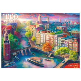 Пазлы 1000 элементов. АМСТЕРДАМ С ВЫСОТЫ ПТИЧЬЕГО ПОЛЕТА