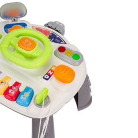 Центр развивающий Elefantino "Веселые гонки": игровой столик (25*25*21см), пианино, руль, светофор
