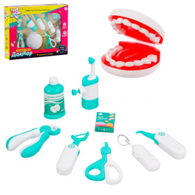 Набор Girl's club "Доктор", 9 предметов, одонтоскоп (свет), ирригатор (вода)