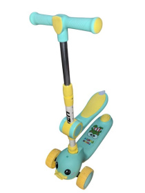 Самокат трехколесный Slider, колеса светящиеся, руль складной