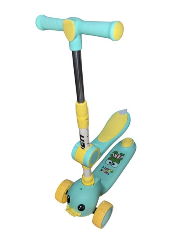 Самокат трехколесный Slider, колеса светящиеся, руль складной