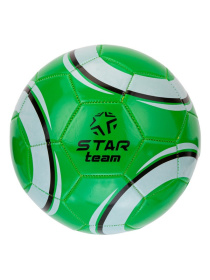 Мяч футбольный "STAR Team" PVC, 5 цв. в ассорт. (оранж. красн. зелен. желт. бел.), диаметр 22 см.